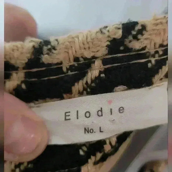 Elodie black and tan Mini skirt. Size large. - Picture 3 of 4